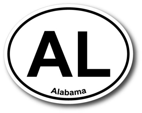 Alabama Oval Sticker