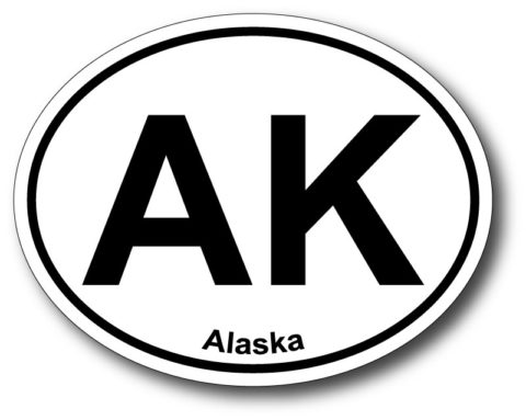 Alaska Oval Shaped Bumper Sticker